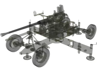 Bofors M1 (40 mm) 3D Model preview