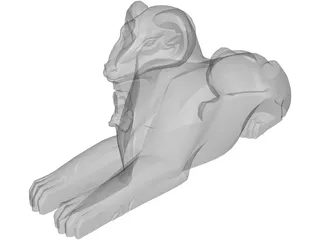 Egyptian Statue 3D Model preview