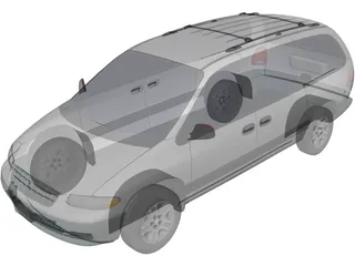 Plymouth Grand Voyager (1996) 3D Model preview