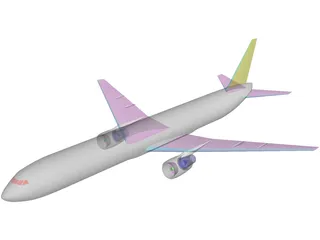 Boeing 767-300 3D Model preview