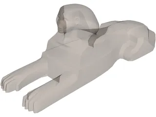Egyptian Sphinx 3D Model preview