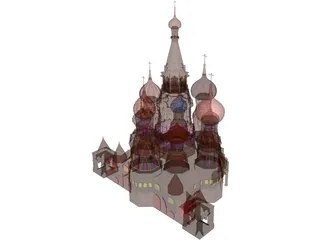Cathedral Saint Basils 3D Model preview