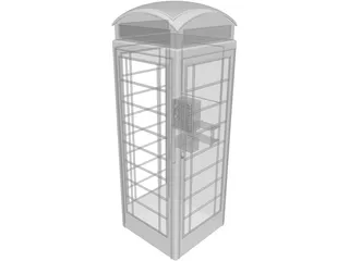 Telephone Booth 3D Model preview