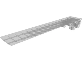 Trailer Flatbed 3D Model preview