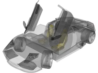 Lamborghini Murcielago LP640 Roadster 3D Model preview