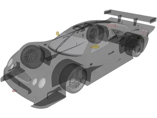 Mercedes-Benz CLK GTR (1998) 3D Model preview