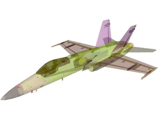 F-18C 3D Model preview