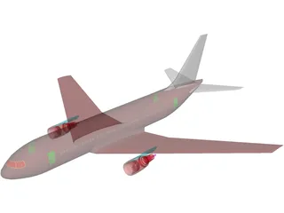 Boeing 767-200 3D Model preview
