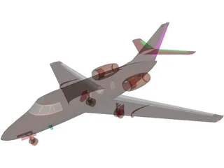 Dassault Falcon 100 3D Model preview