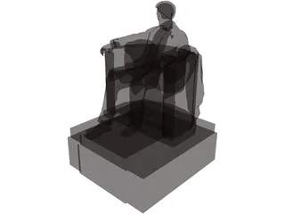 Lincoln Memorial Statue 3D Model preview