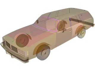 Oldsmobile Cutlass Cruiser (1983) 3D Model preview