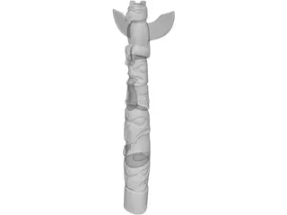 Totem Pole 3D Model preview