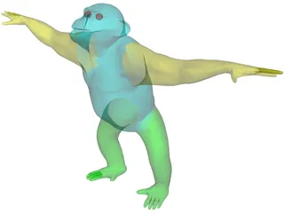 Chimpanzee 3D Model preview
