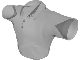 Golf Shirt 3D Model preview