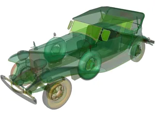 Cadillac V16M (1932) 3D Model preview