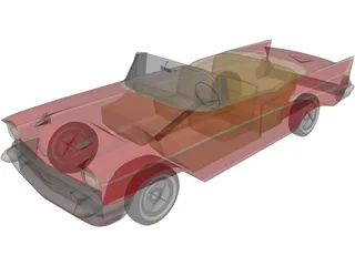 Chevrolet BelAir Convertible (1957) 3D Model preview
