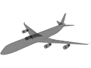 Airbus A340 3D Model preview