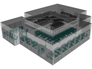 Cafe 3D Model preview