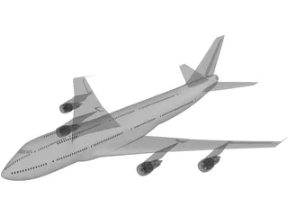 Boeing 747 3D Model preview