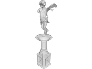 Cupid Statue 3D Model preview