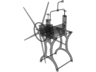Antique Press 3D Model preview