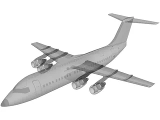 British Aerospace BAe 146-300 3D Model preview