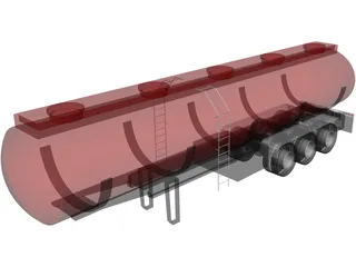 Tank Trailer 3D Model preview