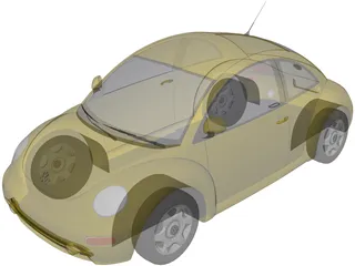 Volkswagen Beetle (1998) 3D Model preview