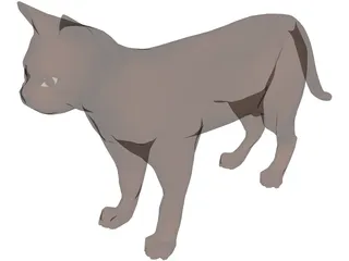 Cat 3D Model preview