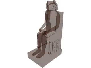 Khafre Statue 3D Model preview