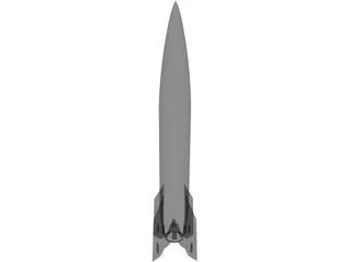 V-2 Rocket 3D Model preview