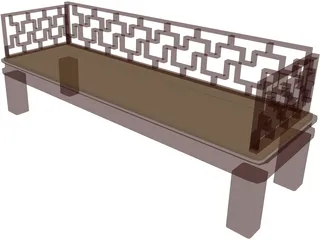 Bench 3D Model preview