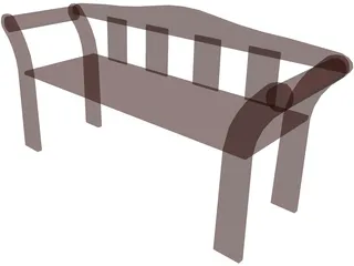 Bench 3D Model preview