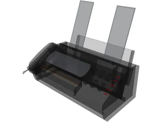 Fax Machine 3D Model preview