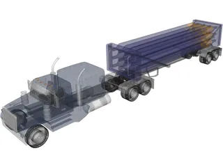 Liquid Nitrogen Carrier Truck 3D Model preview