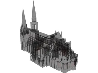 Cathedral Chartres 3D Model preview