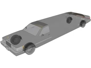 Lincoln Limousine 3D Model preview