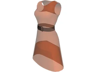 Woman Dress 3D Model preview
