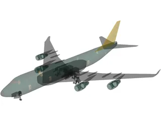 Boeing 747-400 3D Model preview