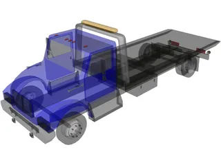 Wrecker Flatbed 3D Model preview