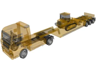 Euro Lowboy 3D Model preview