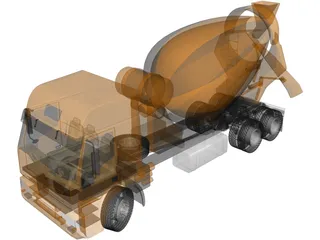 Euro Cement Mixer 3D Model preview