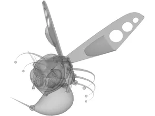 Metal Bee 3D Model preview