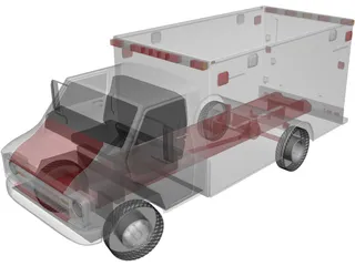 Ambulance Classic 3D Model preview
