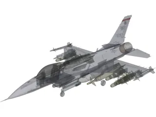 F-16C USAF 3D Model preview