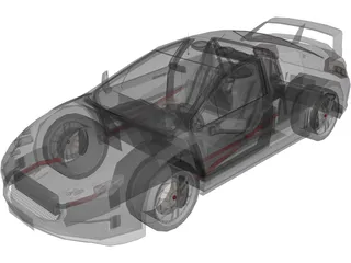 Peugeot 407 Rally Car Concept 3D Model preview