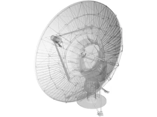 Radio Satellite Telescope 3D Model preview