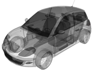 Lancia Ypsilon (2003) 3D Model preview