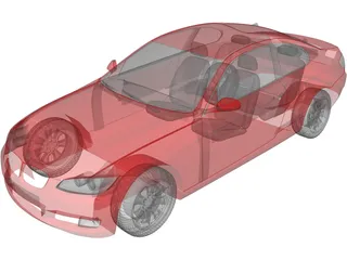 BMW 3-Series Coupe (2006) 3D Model preview