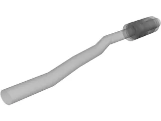 Street Car Exhaust 3D Model preview